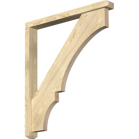 Ekena Millwork Balboa Craftsman Rough Sawn Bracket w/ Offset Brace, Douglas Fir, 4"W x 36"D x 40"H BKT0402X36X40BOA04RDF